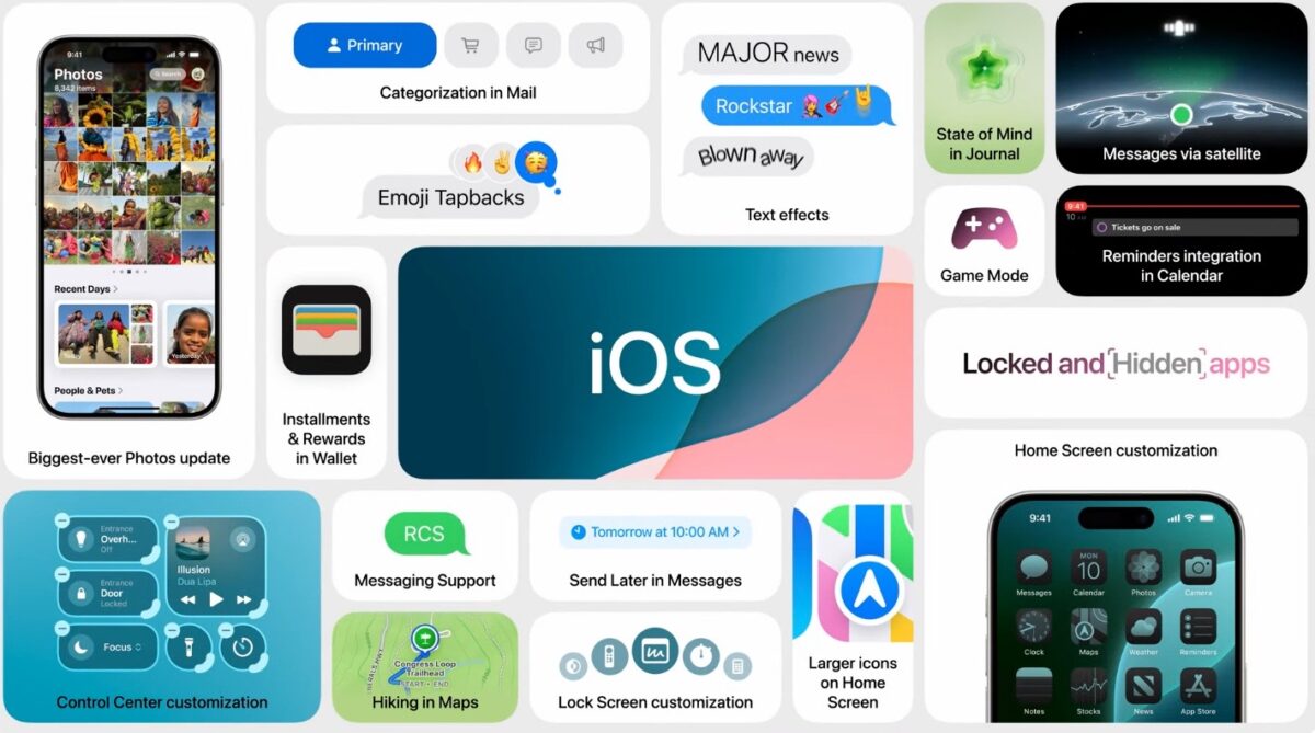 【WWDC 2024】iOS 18 推出，App 随意排列、控制中心可以分页、信息预约发送以及全新照片 App