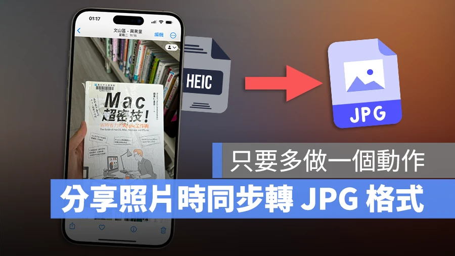 iPhone 传照片时同步把 HEIC 转 JPG 格式的好用小技巧